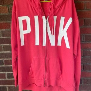 Victoria Secret Sweatshirt zip up. Size Large